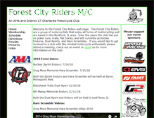 Tablet Screenshot of forestcityriders.com